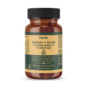 shiitake + reishi + lions mane + cordyceps